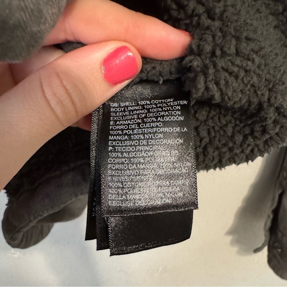 Men's The North Face Gray Heavy Sherpa Lined Campshire Shirt Jacket - Picture 8 of 11